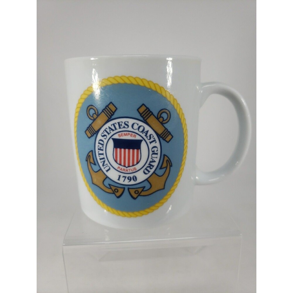 United States Coast Guard Coffee Mug Semper Paraatus 1790 Anchors USCG Ceramic